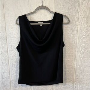J. Crew Black Cowl Neck Sleeveless Top